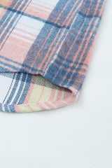 Plaid Dropped Shoulder Shacket - Trendsi