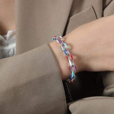 Titanium Steel Oil Drip Chain Bracelet - Trendsi - Flyclothing LLC