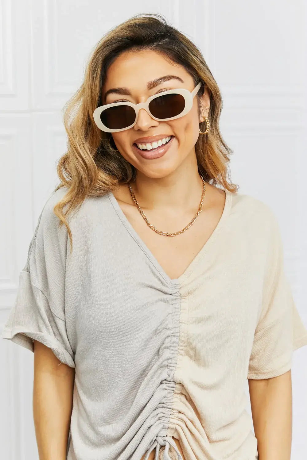 Oval Full Rim Sunglasses - Trendsi - Flyclothing LLC