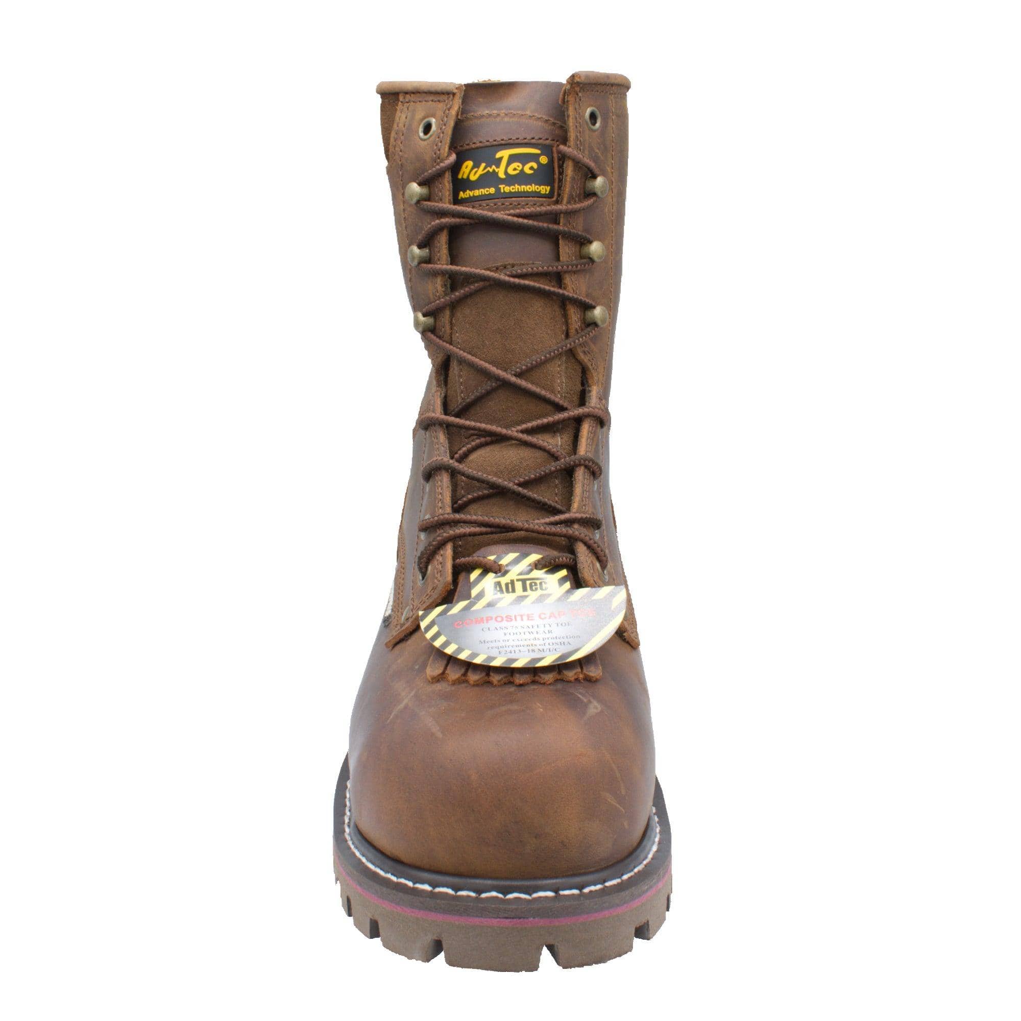 AdTec Men's 8" Composite Toe Waterproof Logger Brown - AdTec