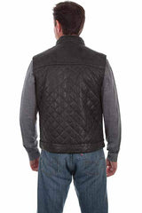 Scully Leather Leatherwear Mens Black Lamb Men's Vest - Scully Leather - Flyclothing LLC