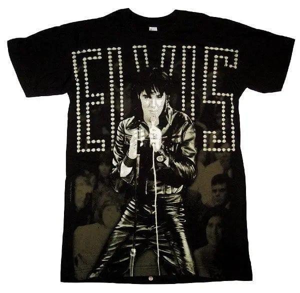 Elvis Presley Black Leather Shirt - Flyclothing LLC