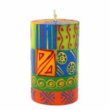 Single Boxed Hand-Painted Pillar Candle - Shahida Design - Nobunto - Nobunto