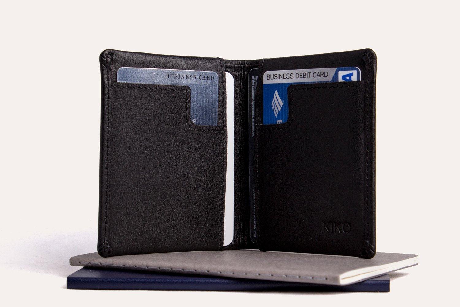 Kiko Leather Slim Bifold Wallet - Flyclothing LLC
