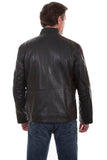 Scully BLACK LAMB STRIPED MC JACKET - Scully Leather