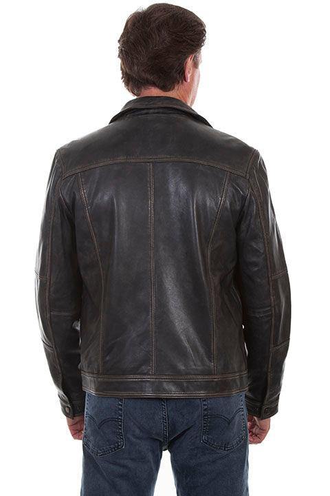 Scully BLACK ZIP FRONT JACKET - Scully Leather