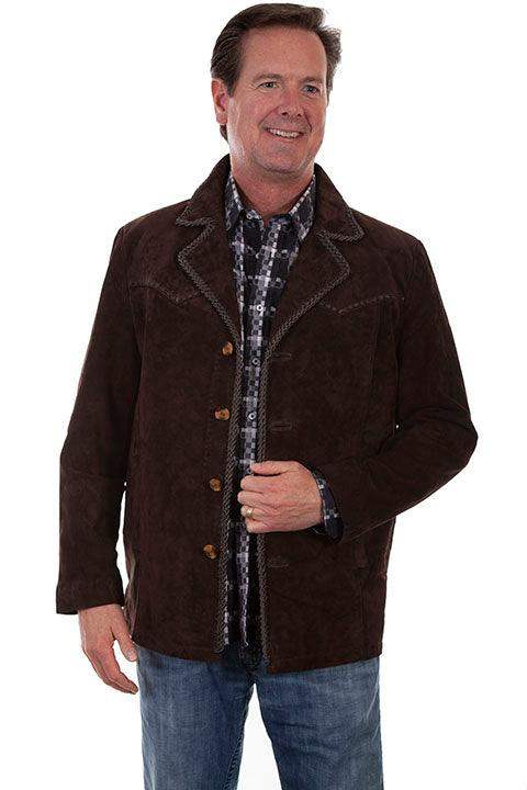 Scully EXPRESSO BOAR SUEDE PICK STITCH JKT - Scully Leather - Flyclothing LLC