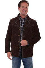Scully EXPRESSO BOAR SUEDE PICK STITCH JKT - Scully Leather - Flyclothing LLC