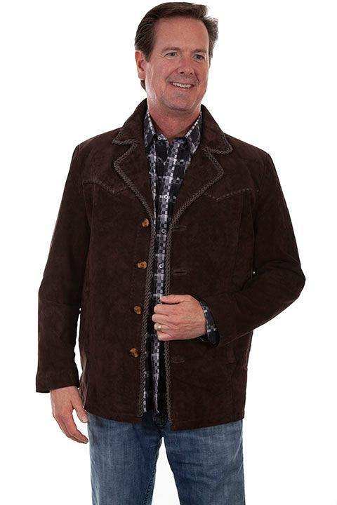 Scully EXPRESSO BOAR SUEDE PICK STITCH JKT - Scully Leather - Flyclothing LLC