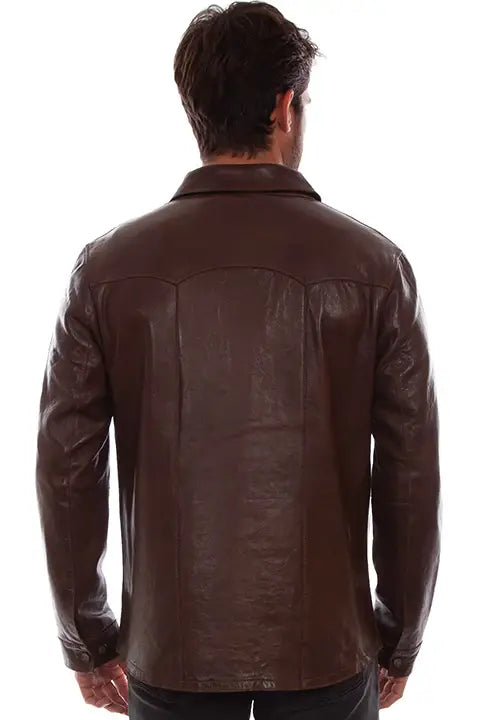 Scully Leather Leatherwear Mens Chocolate Men's Jacket - Scully Leather - Flyclothing LLC