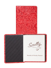 Scully Leather Red New Tooled Leather Desk Size Phone/Address - Flyclothing LLC