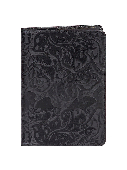 Scully Leather Black New Tooled Leather Desk Size Phone/Address - Flyclothing LLC