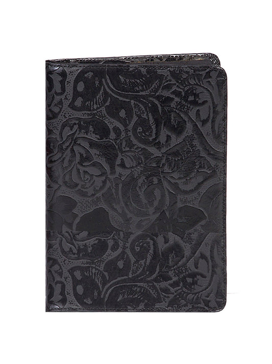 Scully Leather Black New Tooled Leather Ruled Manuscript - Flyclothing LLC