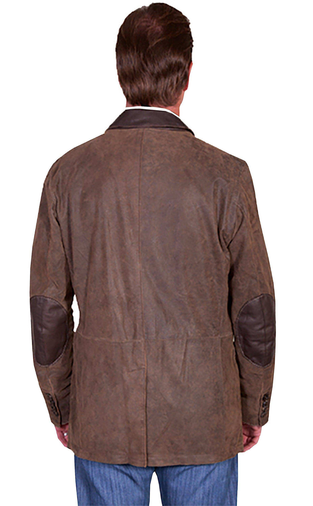 Scully BROWN BLAZER W/ELBOW PATCH - Scully Leather - Flyclothing LLC