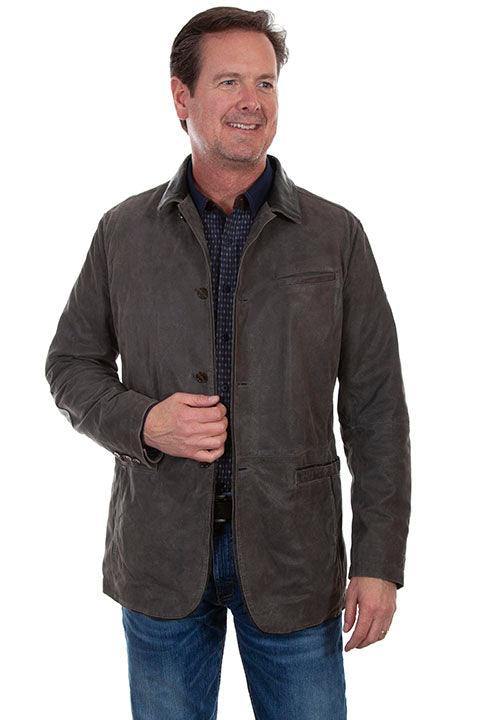 Scully BLACK BLAZER W/ELBOW PATCH - Scully Leather