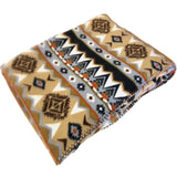 Rockmount Native Pattern Fleece Western Blanket in Tan & Black - Rockmount Clothing