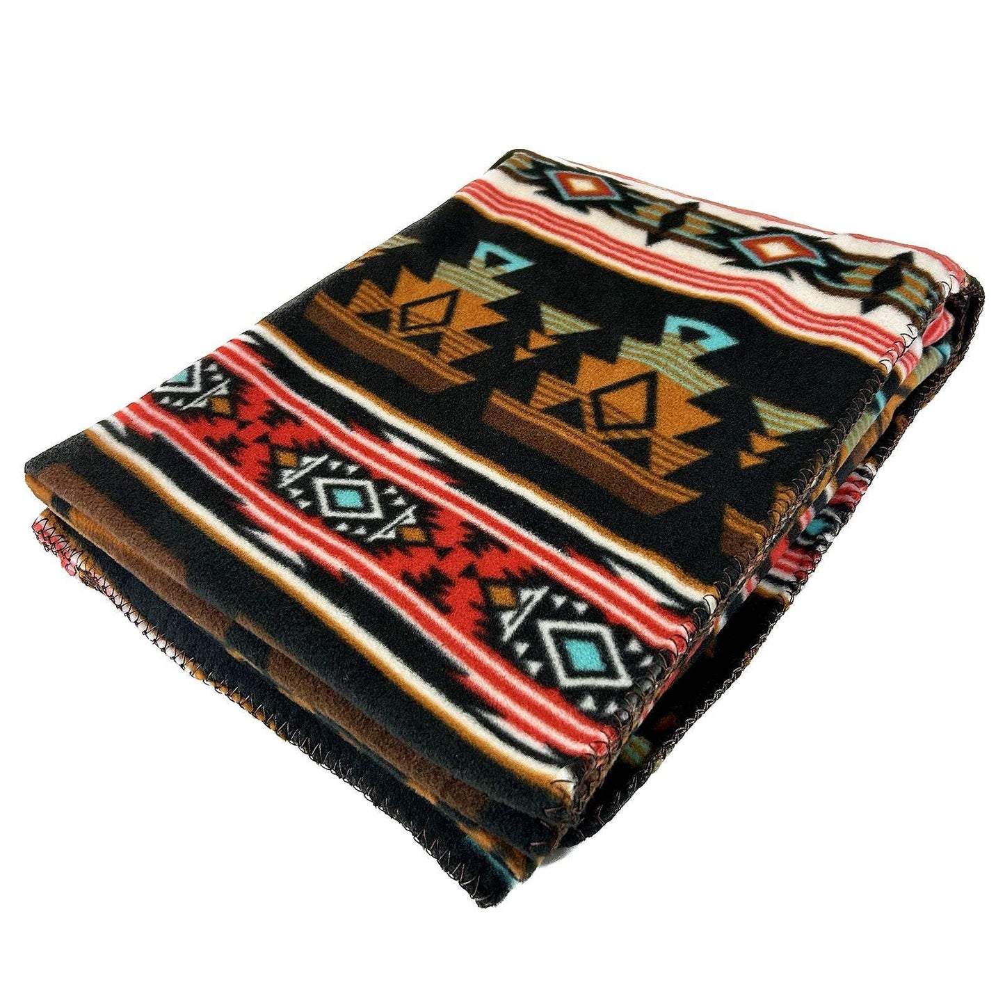 Rockmount Clothing Men's Native Pattern Fleece Western Shirt in Black & Rust - Rockmount Clothing - Flyclothing LLC