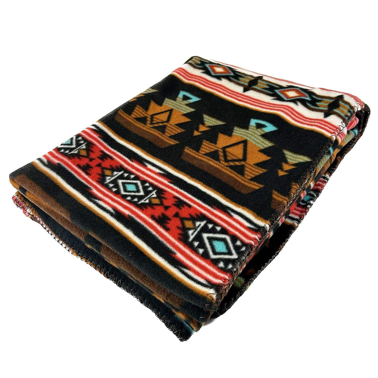 Rockmount Clothing Men's Native Pattern Fleece Western Shirt in Black & Rust - Rockmount Clothing - Flyclothing LLC
