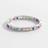 925 Sterling Silver Inlaid Zircon Ring - Trendsi - Flyclothing LLC