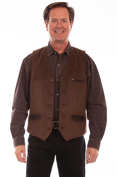 Scully BROWN WOOL BLEND W/NUBUCK TRIM - Scully Leather