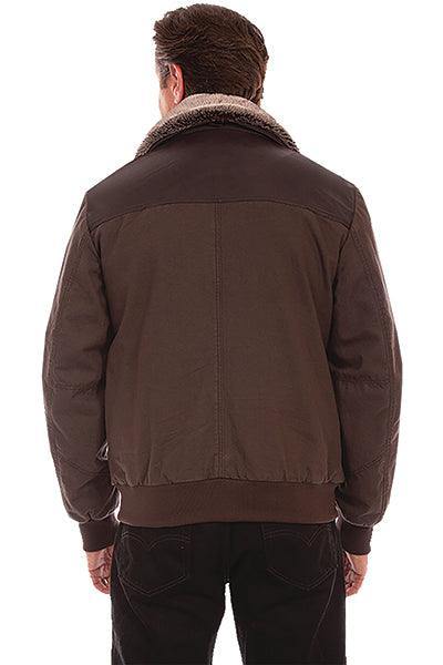 Scully VINTAGE BROWN CANVAS W/LEATHER TRIM - Scully Leather