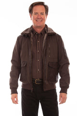 Scully VINTAGE BROWN CANVAS W/LEATHER TRIM - Scully Leather