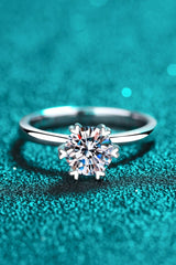Pleasant Surprise 925 Sterling Silver 1 Carat Moissanite Ring - Trendsi