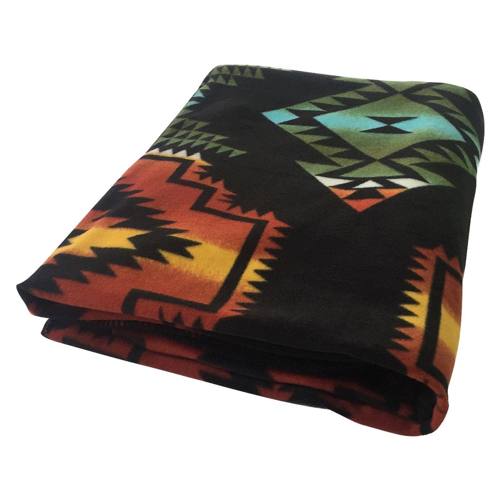 Native Pattern Fleece Western Blanket - Rockmount Clothing