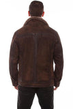 Scully CHOCOLATE SHEARLING COLLAR JACKET - Scully Leather