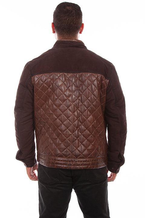 Scully Leather Chocolate Quilted Mens Jacket - Scully Leather