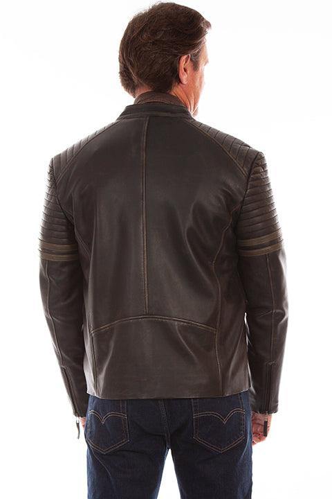 Scully BLACK RUGGED LAMB ZIP FRONT JACKET - Scully Leather