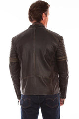Scully BLACK RUGGED LAMB ZIP FRONT JACKET - Scully Leather