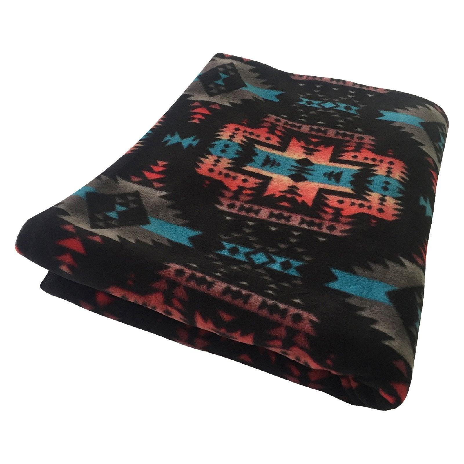 Native Pattern Fleece Western Blanket - Rockmount Clothing