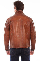Scully COGNAC FAUX FUR ZIP FRONT - Scully Leather
