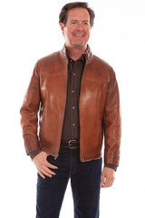 Scully COGNAC FAUX FUR ZIP FRONT - Scully Leather