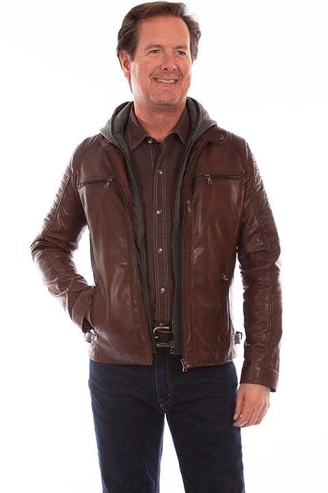 Scully BROWN JACKET W/HOOD - Scully Leather