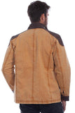 Scully Leather  Tan Men's Jacket W/Canvas - Scully Leather