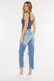 Kancan High Waist Chewed Up Straight Mom Jeans - Trendsi