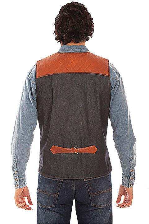 Scully Cognac Leather Vest - Scully Leather - Flyclothing LLC