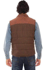 Scully Vintage Brown Quilted Vest - Scully Leather - Flyclothing LLC