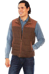Scully Vintage Brown Quilted Vest - Scully Leather - Flyclothing LLC