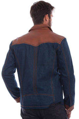 Scully Mens Denim Leather Jacket - Scully Leather - Flyclothing LLC