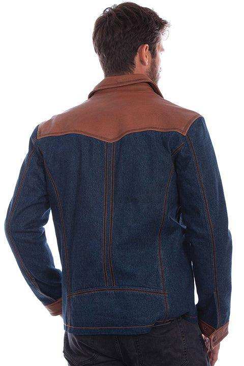 Scully Mens Denim Leather Jacket - Scully Leather - Flyclothing LLC