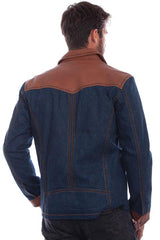 Scully Mens Denim Leather Jacket - Flyclothing LLC