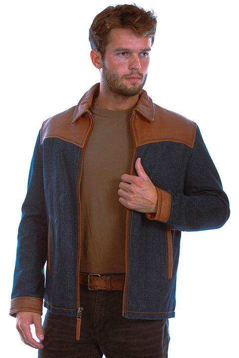 Scully Mens Denim Leather Jacket - Scully Leather - Flyclothing LLC