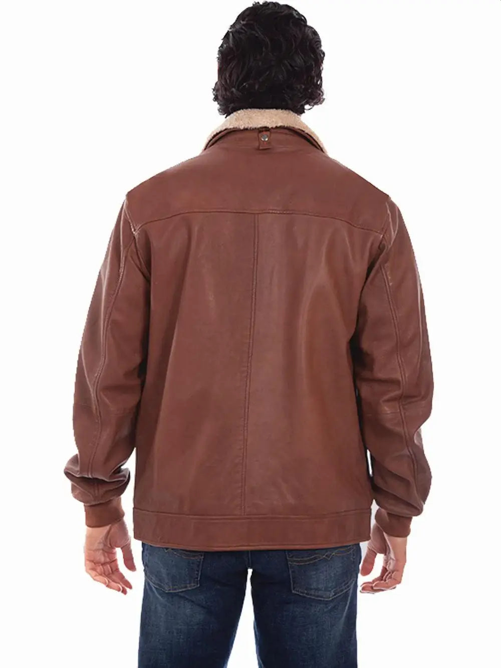 Scully Leather Brown Shearling Collar Jacket - Scully Leather - Flyclothing LLC