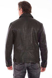 Scully Leather 100% Leather Black Rugged Lamb Zip Front Jacket - Scully Leather - Flyclothing LLC