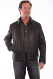 Scully Leather 100% Leather Black Rugged Lamb Zip Front Jacket - Scully Leather - Flyclothing LLC