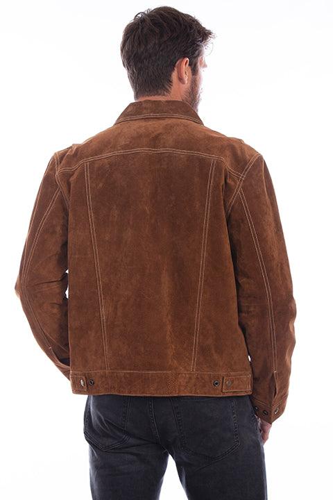 Scully Leather 100% Leather Cafe Brown Snap Front Jacket - Flyclothing LLC