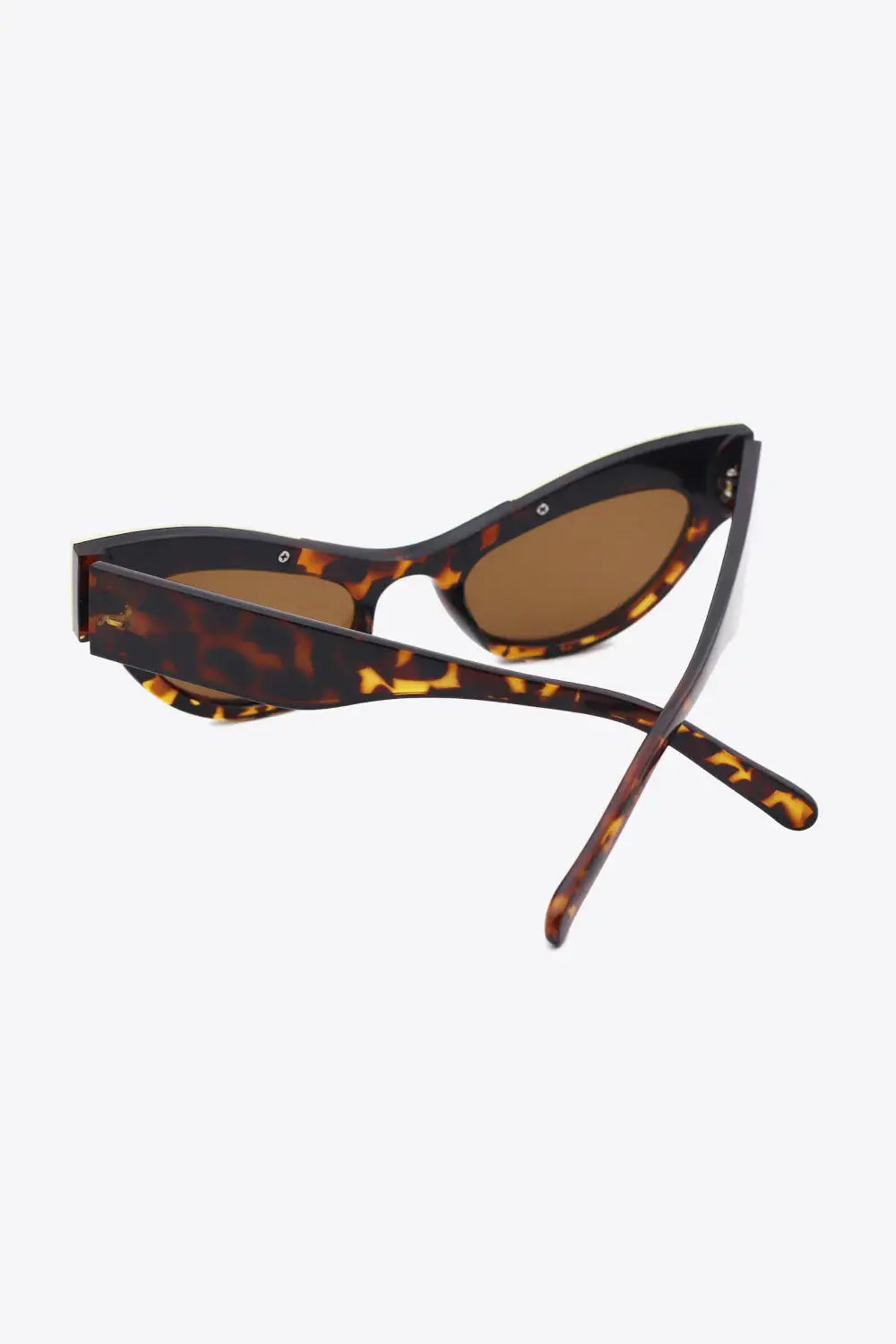 UV400 Rhinestone Trim Cat-Eye Sunglasses - Trendsi - Flyclothing LLC
